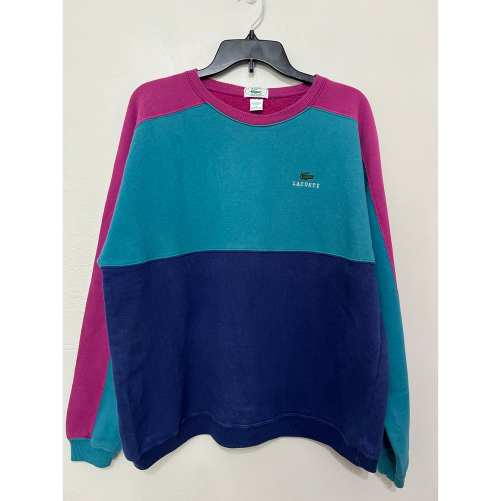 VTG Izod Lacoste Sweatshirt Embroidered Logo Made In USA Fits As Men’s Large‎